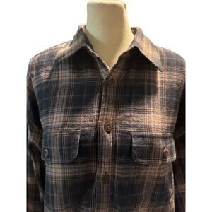 Arrow Blue Jeans Co. Vintage Sherpa Lined Workwear Flannel Jacket, Men's Large